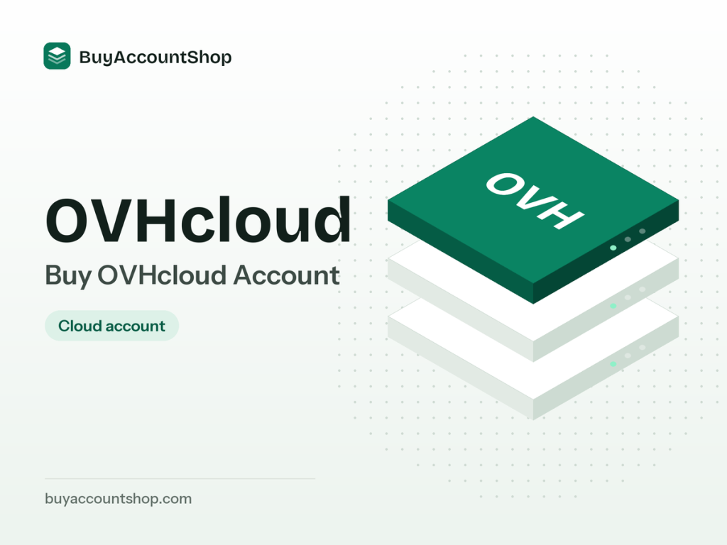 Buy OVHcloud Account product visual with the OVHcloud name and a layered cloud server illustration