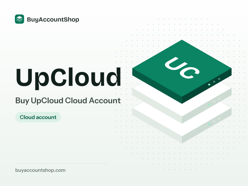Buy UpCloud Cloud Account product visual with the UpCloud name and a layered cloud server illustration